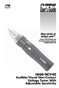 Thumbnail of document Manual - HHM-NCV40 Non-Contact Voltage Detector w/Adjustable Sensitivity